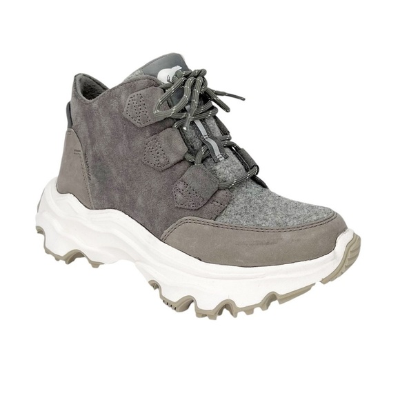 Sorel Size 6 Kinetic Breakthru Caribou Waterproof Sneaker Suede Gray New NWT - Picture 11 of 13